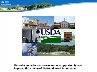 Our mission is to increase economic opportunity and  improve the quality of life for all rural