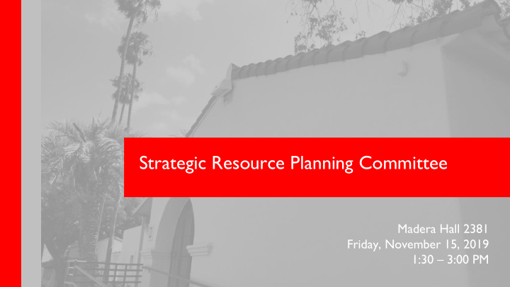 strategic resource planning committee
