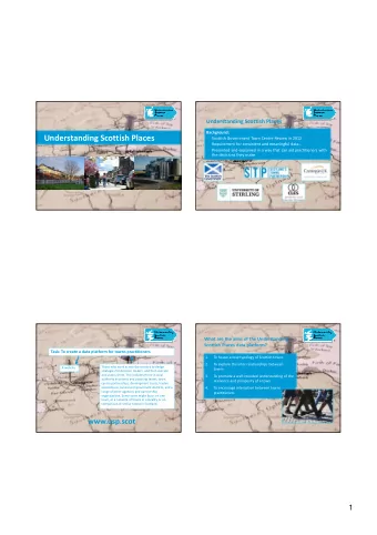 Understanding Scottish Places  Scottish Government Town Centre Review in 2012