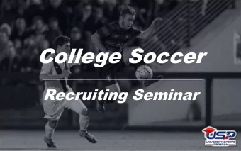 College Soccer  Recruiting Seminar  Should I be a Student-Athlete?  Im sure?  Im ready?