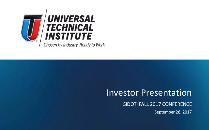 investor presentation
