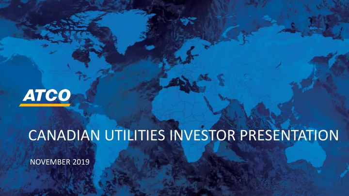 canadian utilities investor presentation