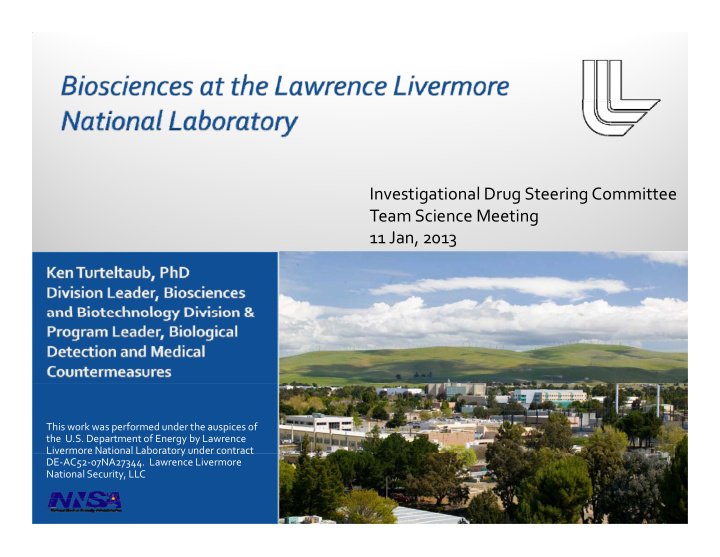 investigational drug steering committee team science