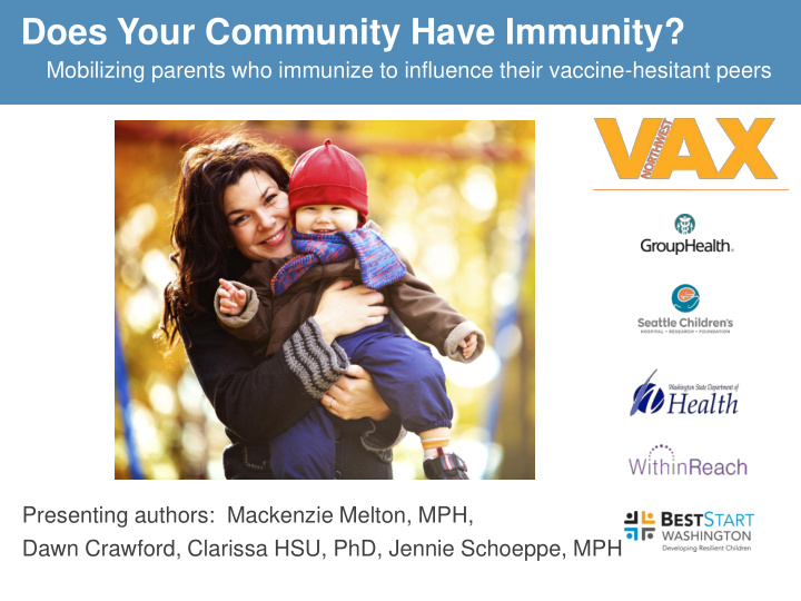 does your community have immunity