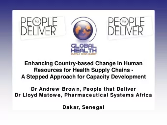 CLICK  CL  CK TO  TO ADD  TI  TITL  TLE  Enhancing Country-based Change in Human  Resources for