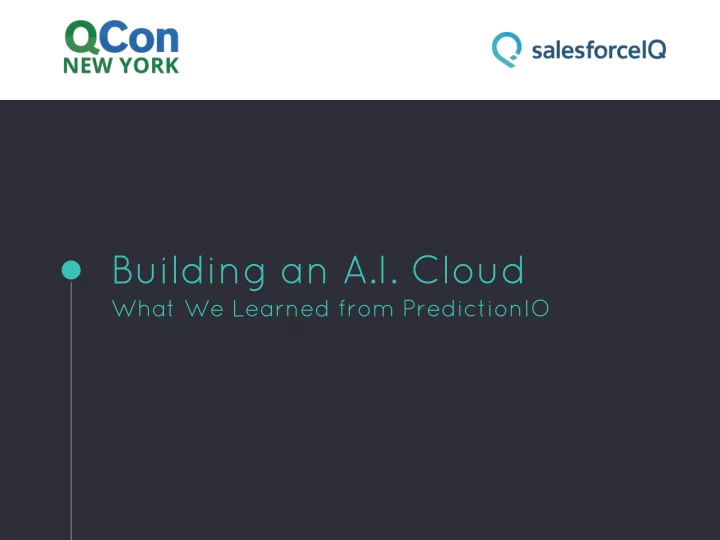 building an a i cloud