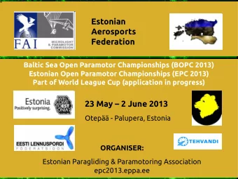 Estonian  Aerosports  Federation  Baltic Sea Open Paramotor Championships (BOPC 2013)  Estonian
