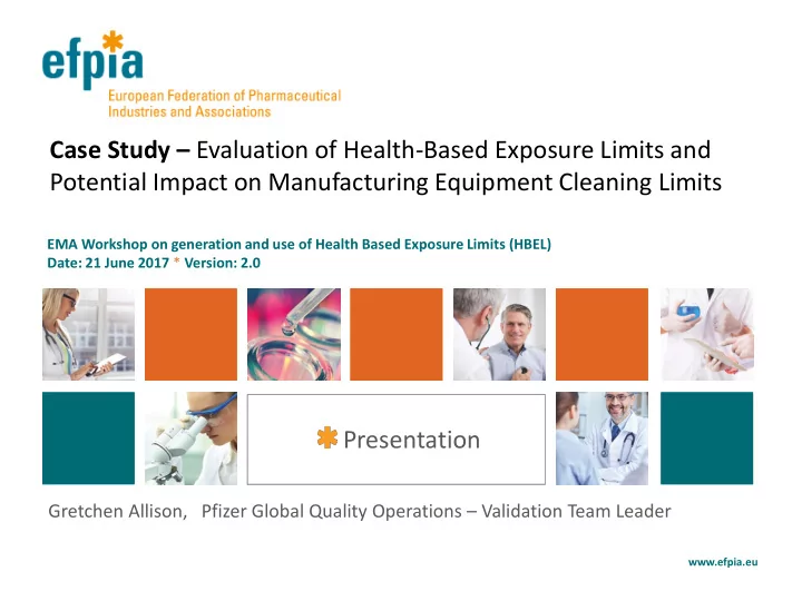 ema workshop on generation and use of health based