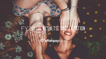 FY2018 results presentation  AGENDA  SECTION 1.  OUR STORY  3  SECTION 2.  FY2018 FINANCIAL