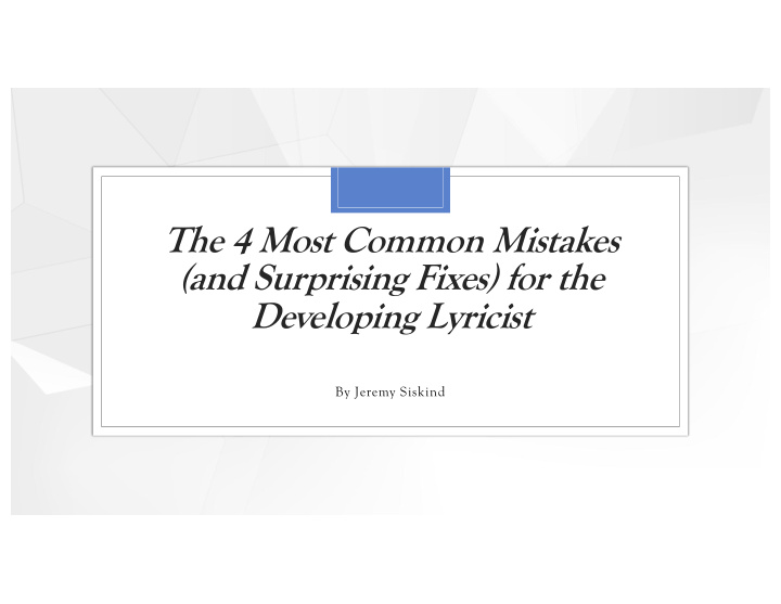 the 4 most common mistakes and surprising fixes for the