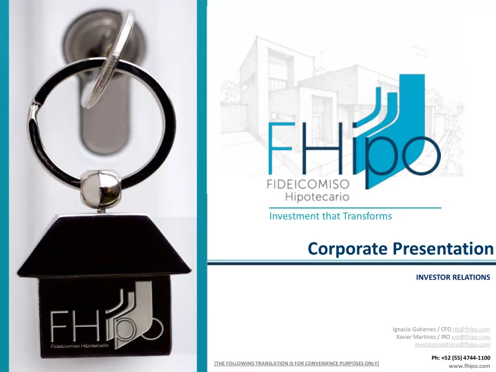 corporate presentation
