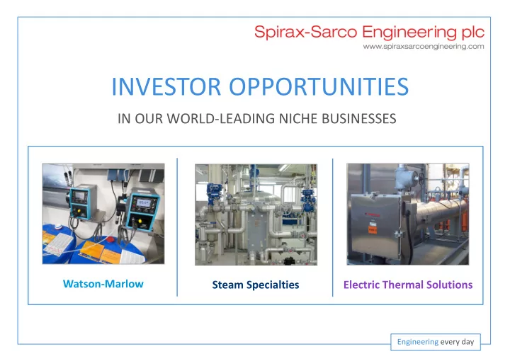 investor opportunities