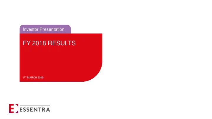 fy 2018 results