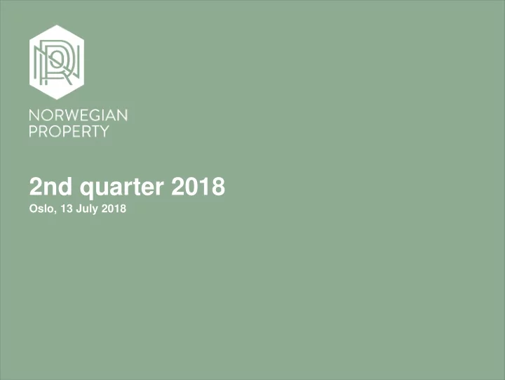 2nd quarter 2018
