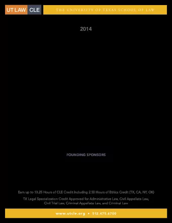 GOVERNMENT ENFORCEMENT  INSTITUTE  May 2122, 2014 Belo Mansion  Dallas, Texas  FOUNDING