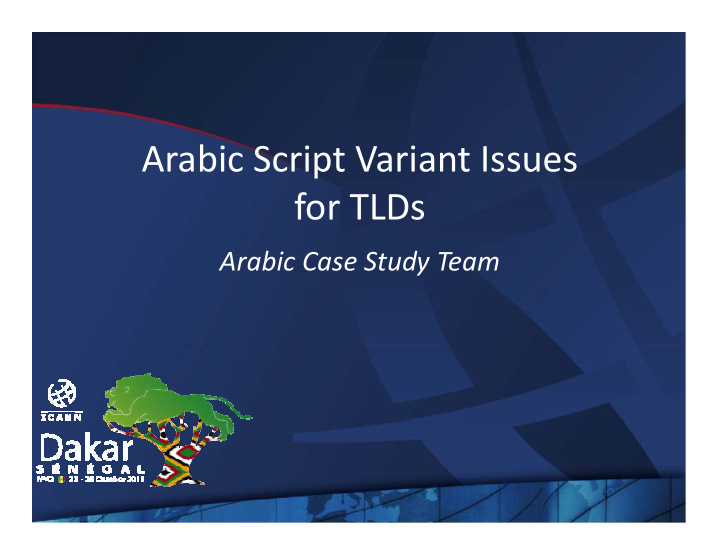 arabic script variant issues for tlds
