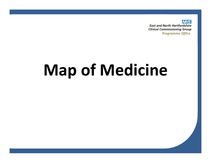 map of medicine what is mom