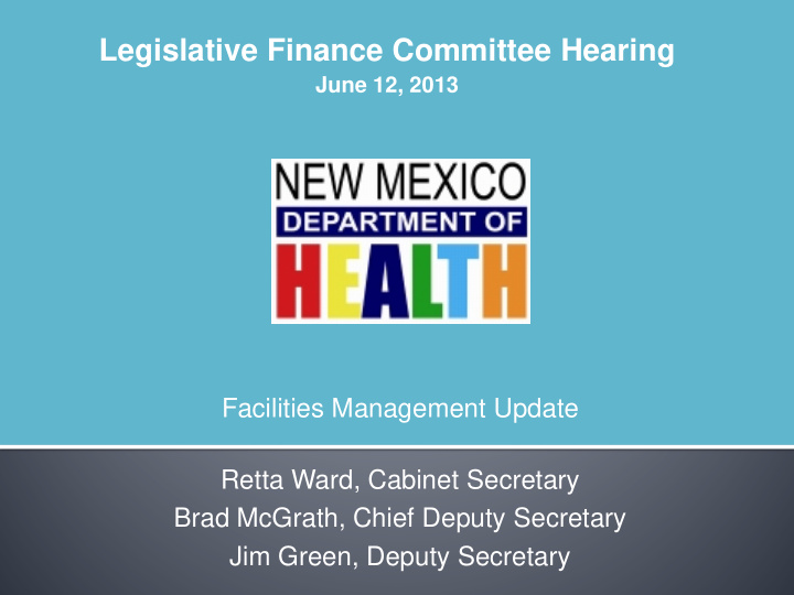 legislative finance committee hearing