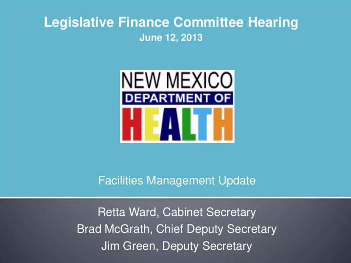 legislative finance committee hearing