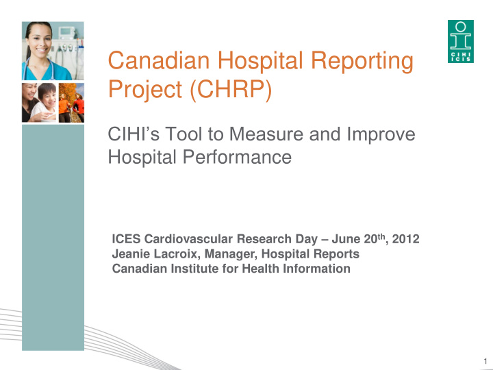 canadian hospital reporting project chrp