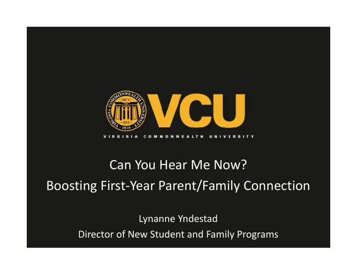 can you hear me now boosting first year parent family