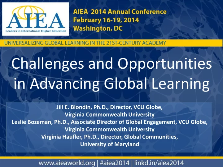 challenges and opportunities