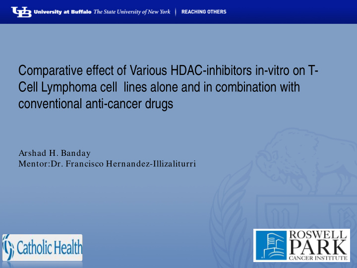 comparative effect of various hdac inhibitors in vitro on