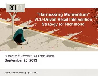 Harnessing Momentum  VCU Driven Retail Intervention  VCU-Driven Retail Intervention  Strategy
