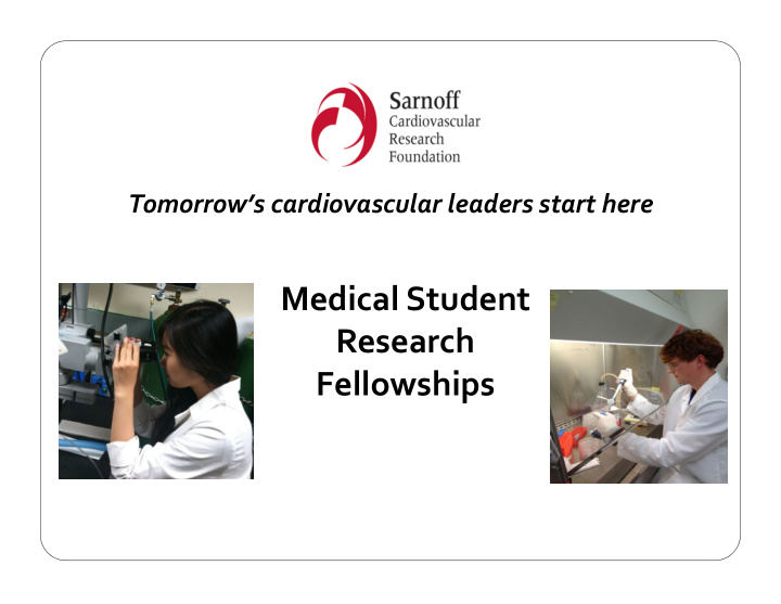 medical student research fellowships