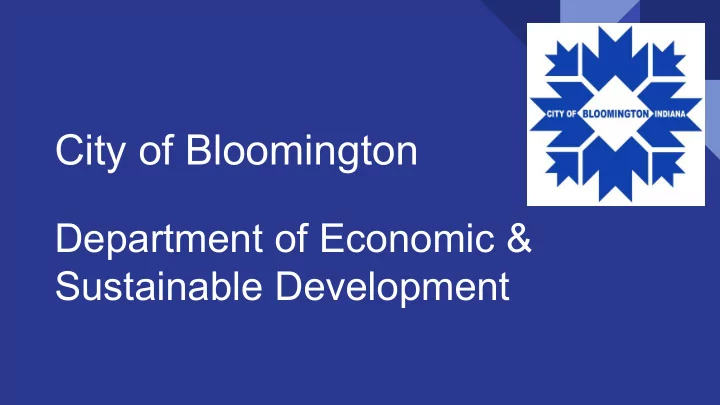 city of bloomington