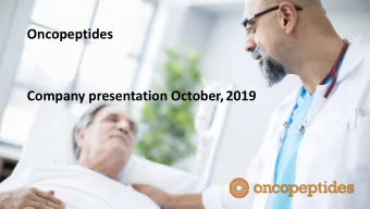 Company presentation October,2019  1  Disclaimer IMPORTANT: You must read the following before
