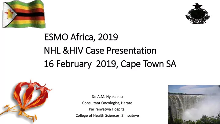 esmo afr frica 2019