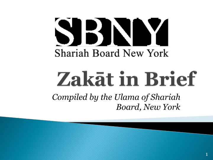 compiled by the ulama of shariah board new york