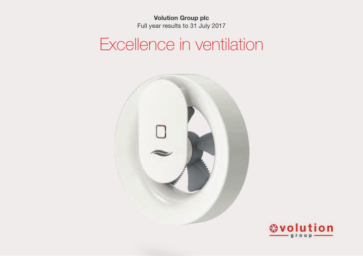 excellence in ventilation