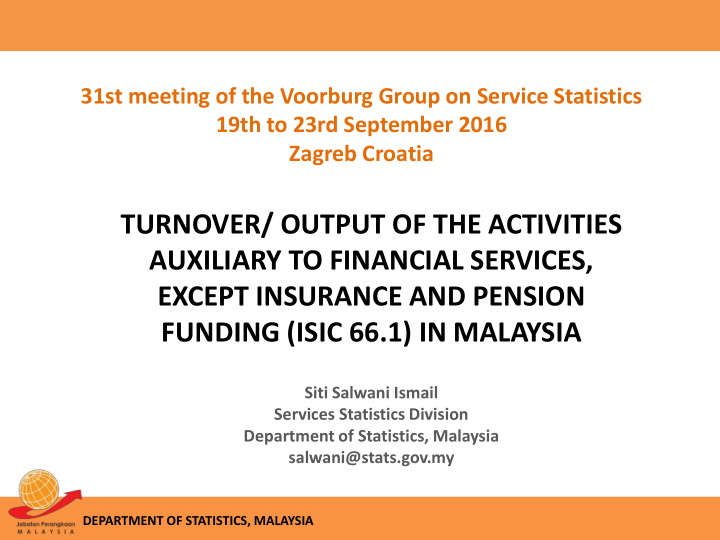 turnover output of the activities auxiliary to financial