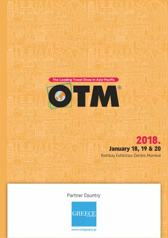 2018.  January 18, 19 &amp; 20  Bombay Exhibition Centre, Mumbai Pa rt ner Country  Inauguration of