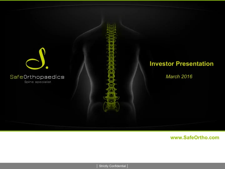 investor presentation