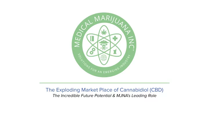 the exploding market place of cannabidiol cbd