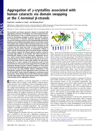 E istic structural feature of the  -crystallin superfamily. The  preventing and/or treating a