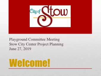 Welcome!  Welcome &amp; Introductions  City Center Project Update  Project Overview,