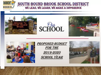 2019-2020  School Year  SOUTH BOUND BROOK DISTRICT  BOARD OF EDUCATION MEMBERS  2  Mrs. Allison