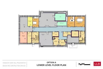 LOWER LEVEL FLOOR PLAN  DESIGN AND CONSTRUCTION SERVICES  0  1/2&quot;  1&quot;  2&quot;  4&quot;