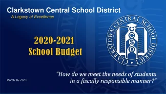 Clarkstown Central School District  A Legacy of Excellence  March 16, 2020  Guiding Principles