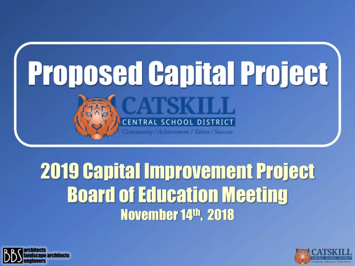 proposed capital project