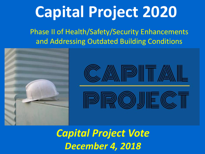 capital project 2020