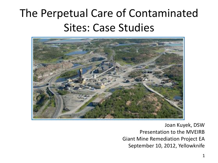 the perpetual care of contaminated