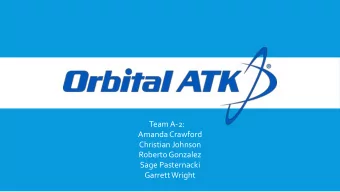 Team A-2:  Amanda Crawford  Christian Johnson  Roberto Gonzalez  Sage Pasternacki  Garrett Wright