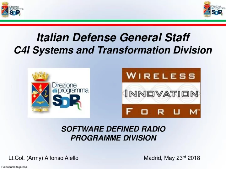 italian defense general staff