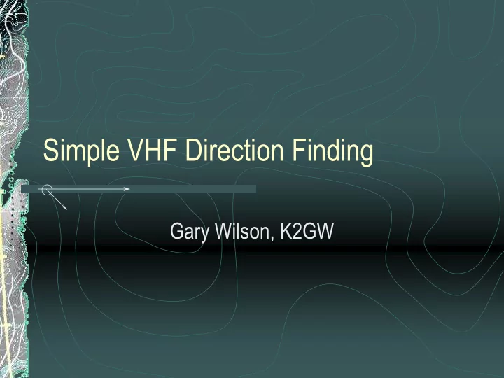 simple vhf direction finding