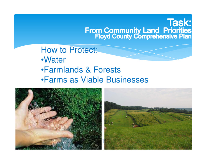 how to protect how to protect water farmlands forests